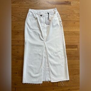 White Maxi Denim Skirt